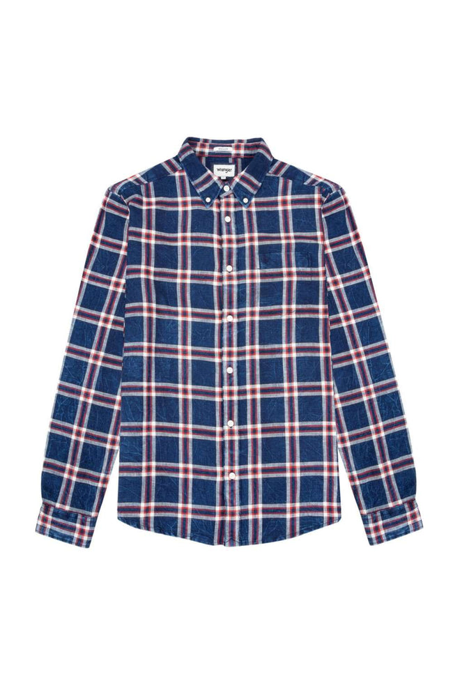 Wrangler Mans Check Shirt - L, Mars Red