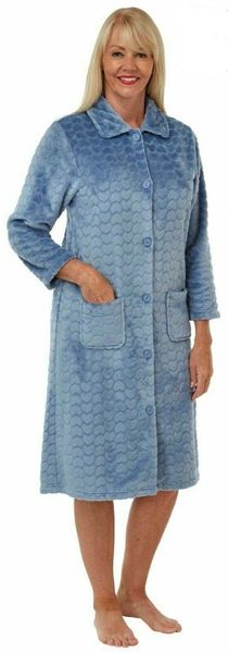 MARLON SUPER SOFT FLEECE DRESSING GOWN -BLUE