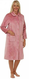 MARLON SUPER SOFT FLEECE DRESSING GOWN -PINK
