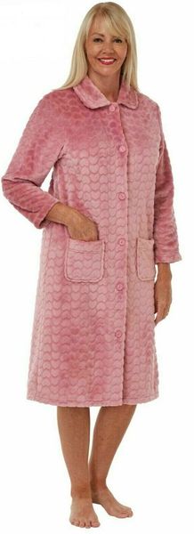 MARLON SUPER SOFT FLEECE DRESSING GOWN -PINK