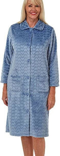 MARLON SUPER SOFT FLEECE DRESSING GOWN -BLUE