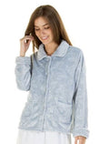 FLEECE BED JACKET COSY LEAVES 67449 LA MARQUISE