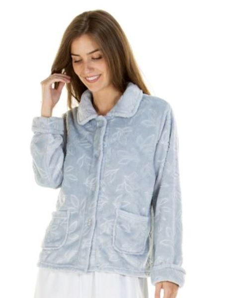 FLEECE BED JACKET COSY LEAVES 67449 LA MARQUISE
