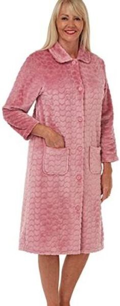 MARLON SUPER SOFT FLEECE DRESSING GOWN -PINK