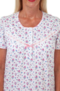 MARIA S/S FLOWER PRINT NIGHTDRESS MA17970