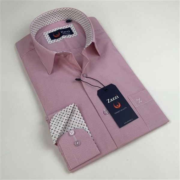 ZAZZI FINE STRIPE FORMAL SHIRT  029372-PINK