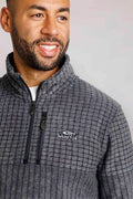 LONGMOUNT 1/4 ZIP STRIPE FLEECE 202594-NAVY