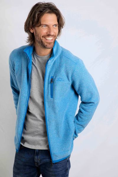 ROSSTEN GRID FULL ZIP FLEECE 11432-BLUE