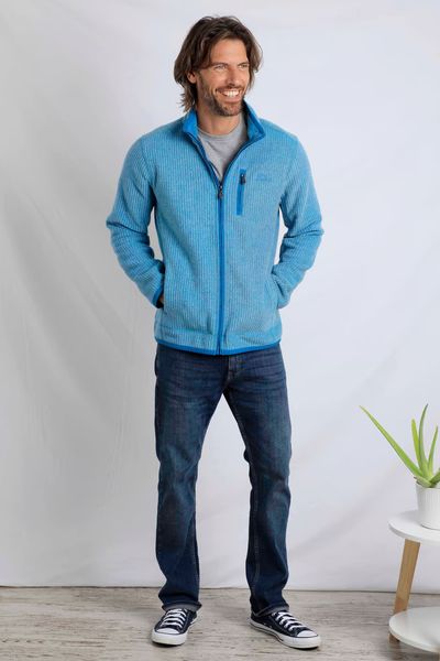 ROSSTEN GRID FULL ZIP FLEECE 11432-BLUE