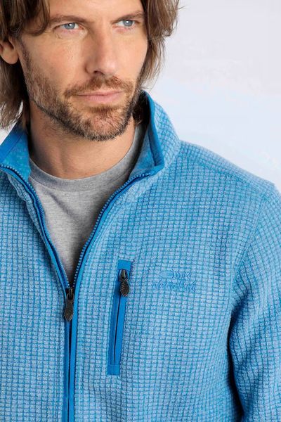 ROSSTEN GRID FULL ZIP FLEECE 11432-BLUE