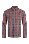 LANDO CHECK L/S SHIRT 203057-NUTMEG