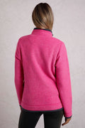 ARIANA GRID FULL ZIP FLEECE 11343-PINK CERISE