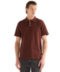 WRANGLER S/S POLO SHIRT 112386-CHOCOLATE
