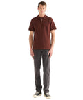 WRANGLER S/S POLO SHIRT 112386-CHOCOLATE