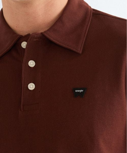 WRANGLER S/S POLO SHIRT 112386-CHOCOLATE