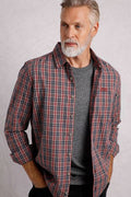 LANDO CHECK L/S SHIRT 203057-NUTMEG