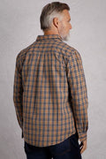 LANDO CHECK L/S SHIRT 203057-CARAMEL