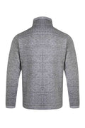 ROBINS 1/4 ZIP HERRINGBONE KNIT 202497-GREY