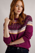 LOWELL ECO FAIR ISLE JUMPER 203008-BERRY