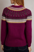 LOWELL ECO FAIR ISLE JUMPER 203008-BERRY