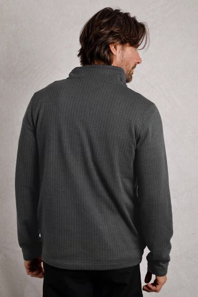 STERLING 1/4 ZIP HERRINGBONE 203047-CHARCOAL