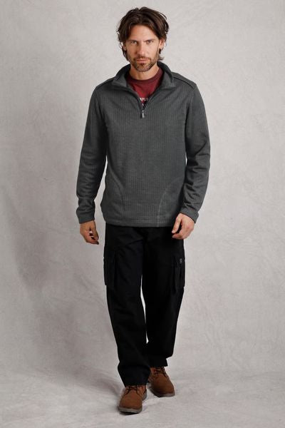 STERLING 1/4 ZIP HERRINGBONE 203047-CHARCOAL