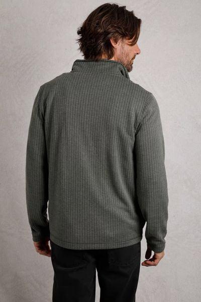 STERLING 1/4 ZIP HERRINGBONE 203047-OLIVE