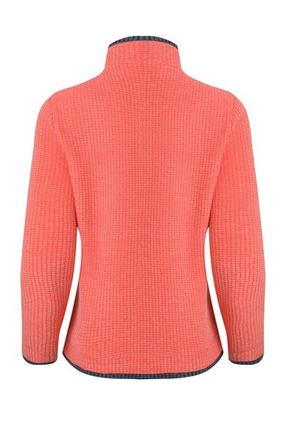 ARIANA GRID FULL ZIP FLEECE  19175-ORANGE