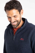 WIERD FISH ERRILL 1/2 ZIP TEXTURED FLEECE 18759 / 19085-MIDNIGHT