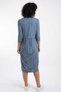 WEIRD FISH ISOLDE ORGANIC MIDI DRESS 203694-INDIGO
