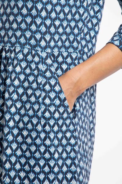 WEIRD FISH ISOLDE ORGANIC MIDI DRESS 203694-INDIGO