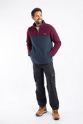 WEIRD FISH TRISTAN 1/4 ZIP MICRO FLEECE 203531-NAVY MIX