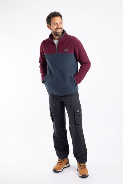 WEIRD FISH TRISTAN 1/4 ZIP MICRO FLEECE 203531-NAVY MIX