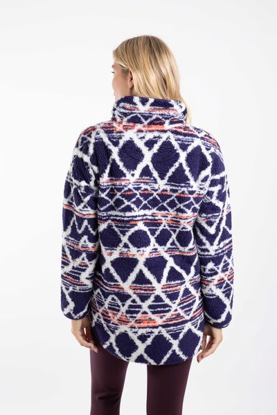 WEIRDFISH PIKARD BORG JACQUARD 203610-NAVY