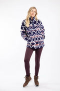 WEIRDFISH PIKARD BORG JACQUARD 203610-NAVY