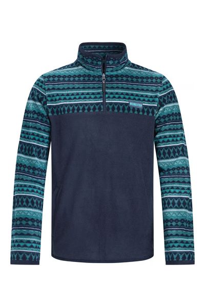 WEIRD FISH GILBERT 1/4 ZIP MICRO FLEECE 203611-NAVY GREEN