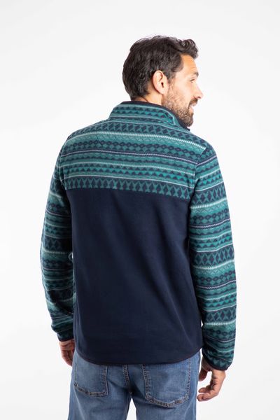 WEIRD FISH GILBERT 1/4 ZIP MICRO FLEECE 203611-NAVY GREEN