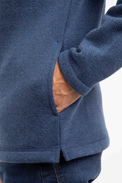 STOWE RECYCLED 1/4 ZIP 19514-INDIGO