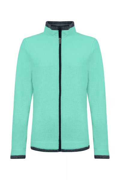 ARIANA GRID FULL ZIP FLEECE 19175-MINT