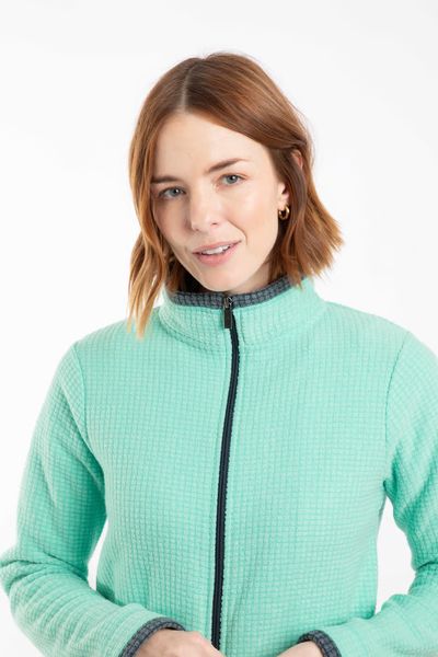 ARIANA GRID FULL ZIP FLEECE 19175-MINT