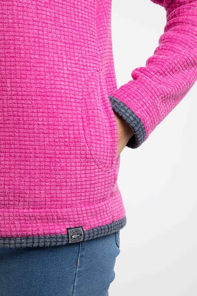 ARIANA GRID FULL ZIP FLEECE 19175-PINK