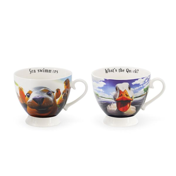 BEYOND THE HERD 2 LARGE CAPPUCCINO CUPS 169296