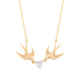 2 SWALLOWS & HEART NECKLACE 174832