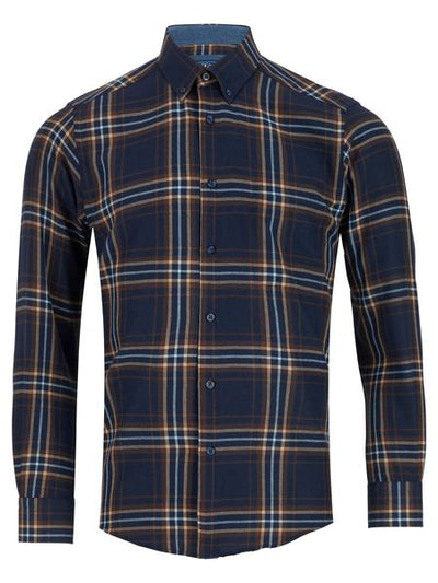 NAVY / TAN CHECK L/S 531-14484-784