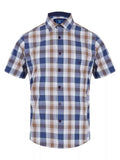 DRIFTERS SHORT SLEEVE 151-14684-NAVY CHECK