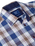 DRIFTERS SHORT SLEEVE 151-14684-NAVY CHECK