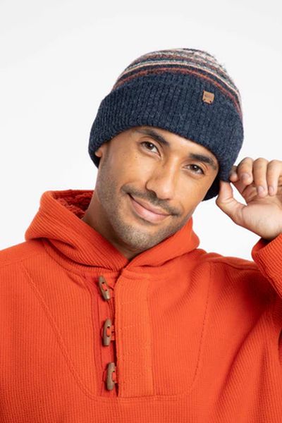 WEIRDFISH RODI FINE FAIRISLE BEANIE HAT 203675-NAVY