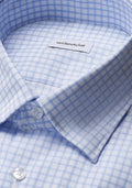 SEIDENSTICKER MEDIUM CHECK 100% COTTON 845641-LIGHT BLUE