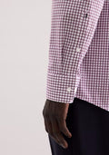 SEIDENSTICKER MEDIUM CHECK 100% COTTON 845641-PURPLE