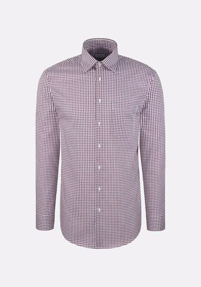 SEIDENSTICKER MEDIUM CHECK 100% COTTON 845641-PURPLE